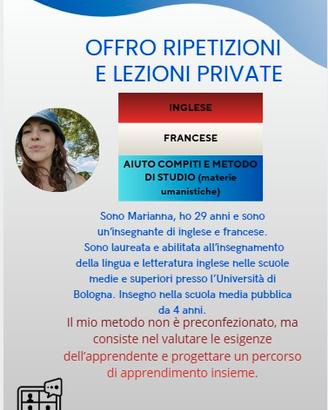 Lezioni di INGLESE e/o FRANCESE