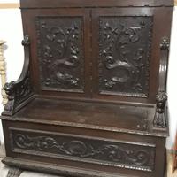 Mobili epoca cassapanca sedie appendiabiti 