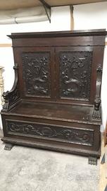 Mobili epoca cassapanca sedie appendiabiti 