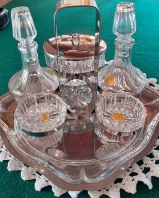 SET DA TAVOLO SALE PEPE OLIO ACETO VINTAGE ANNI 50