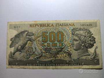 Banconota 500 Lire Aretusia Emessa il 20-10-1967