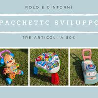 3 giochi neonato: Fisher Price, Smoby, Clementoni