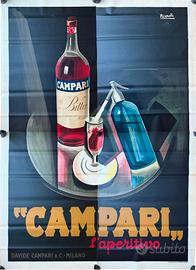 Poster vintage NIZZOLI MARCELLO CAMPARI BITTER