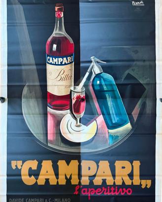 Poster vintage NIZZOLI MARCELLO CAMPARI BITTER