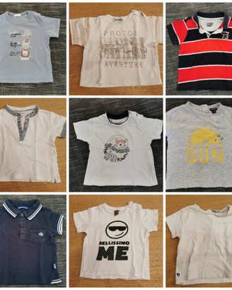 T-shirt varie taglie 56 cm - 86 cm 1 -24 mesi