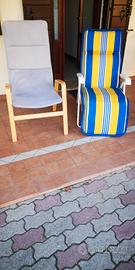 Sedia da interno ed esterno e Sdraio  reclinabile 
