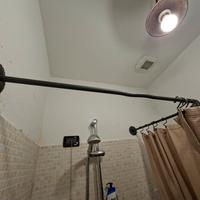 bastone tenda doccia, ferro battuto