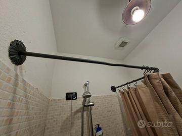 bastone tenda doccia, ferro battuto