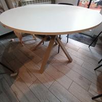 Tavolo tondo Ikea bianco e grigio