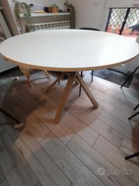 Tavolo tondo Ikea bianco e grigio