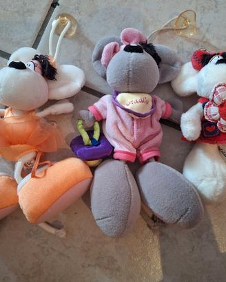 Lotto 3 Peluche Portachiavi Diddilina / Diddl