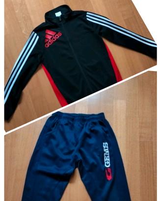 Giacca e pantaloni tuta Adidas /Gems  Tg 10 anni 