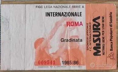 Entrata calcio Serie A Internazionale-Roma 1985/86