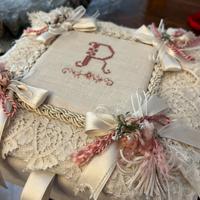 Scatola pizzo e lino Artigianale