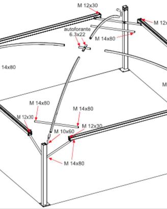 Gazebo/Dehors/Capanno/Tensostruttura professionale