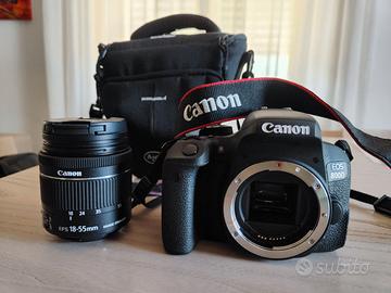 Canon EOS 800D + obiettivo EFS 18-55mm + custodia