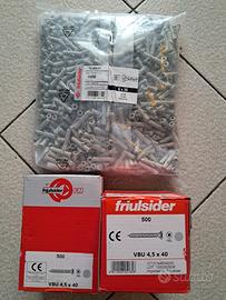 Set di 1000 tasselli 6x30 e 1000 viti 4,5x40
