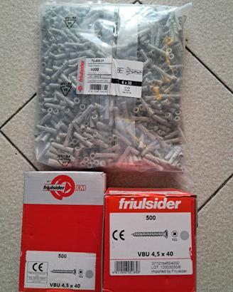 Set di 1000 tasselli 6x30 e 1000 viti 4,5x40