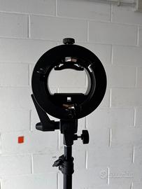 supporto flash con attacco bowens