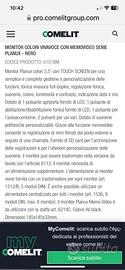 Monitor comelit planux memo video