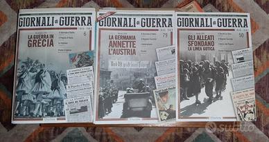 lotto di riproduzioni di giornali di guerra 