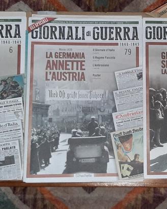 lotto di riproduzioni di giornali di guerra 