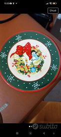 piatto natale in ceramica Andrea Fonte basso 