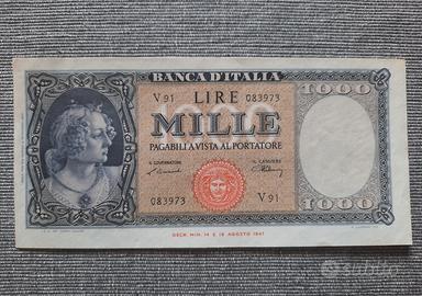 Banconota Lire mille  Italia 