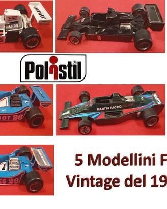 Stock 5 Cinque Modellini Formula Uno F1 Polistil