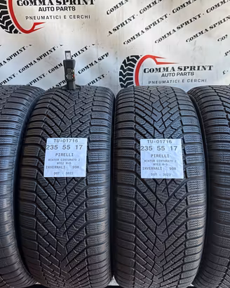 4 PNEUMATICI 235/55 R17 PIRELLI INVERNALI 80%