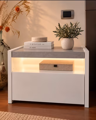 Coppia comodini moderni Zenzero Shop con luce LED