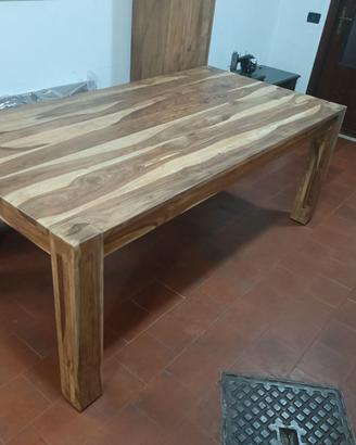 TAVOLO MASSICCIO ACACIA TRATTAMENTO HACCP