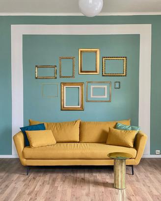 Divano 3 posti senape - 220x90cm