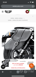 Borsa Ends Cuoio Swing per Sportster Harley