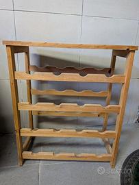 Cantinetta Portabottiglie in Legno Naturale