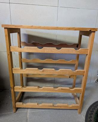 Cantinetta Portabottiglie in Legno Naturale