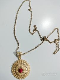 collana bottone sardo 