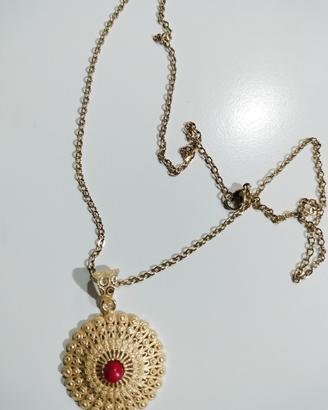 collana bottone sardo 