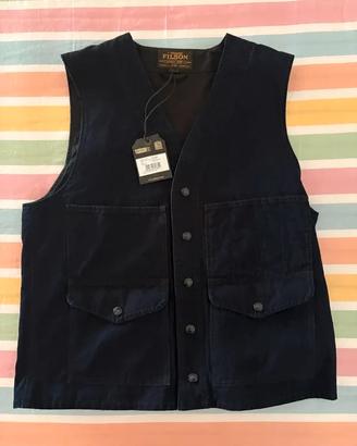 Gilet FILSON in canvas taglia S colore blu notte.