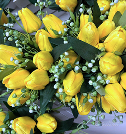 Tulipani gialli in cassette  – zero manutenzione