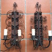 Coppia portalampade da parete vintage