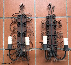 Coppia portalampade da parete vintage