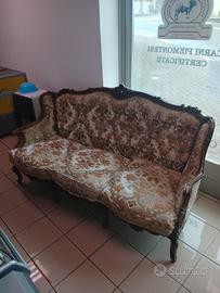 divano e poltrone intersiate  vintage .