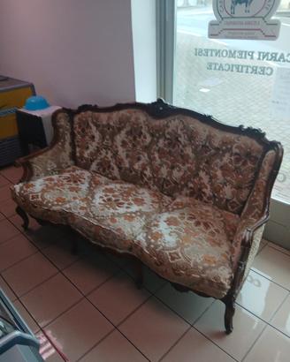 divano e poltrone intersiate  vintage .