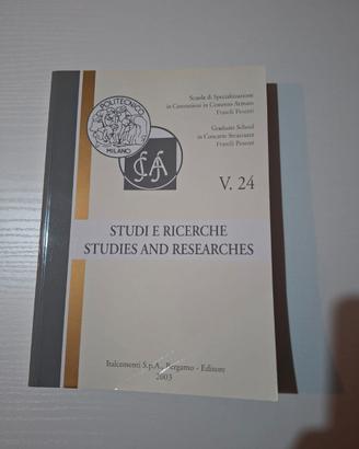 Vend. Vol "STUDI E RICERCHE" Politecnico di Milano