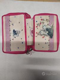 astuccio scuola gatti, 3 scomparti, vuoto