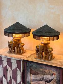 VENDUTE ❌  Lampade Etniche  con paralume Asiatico