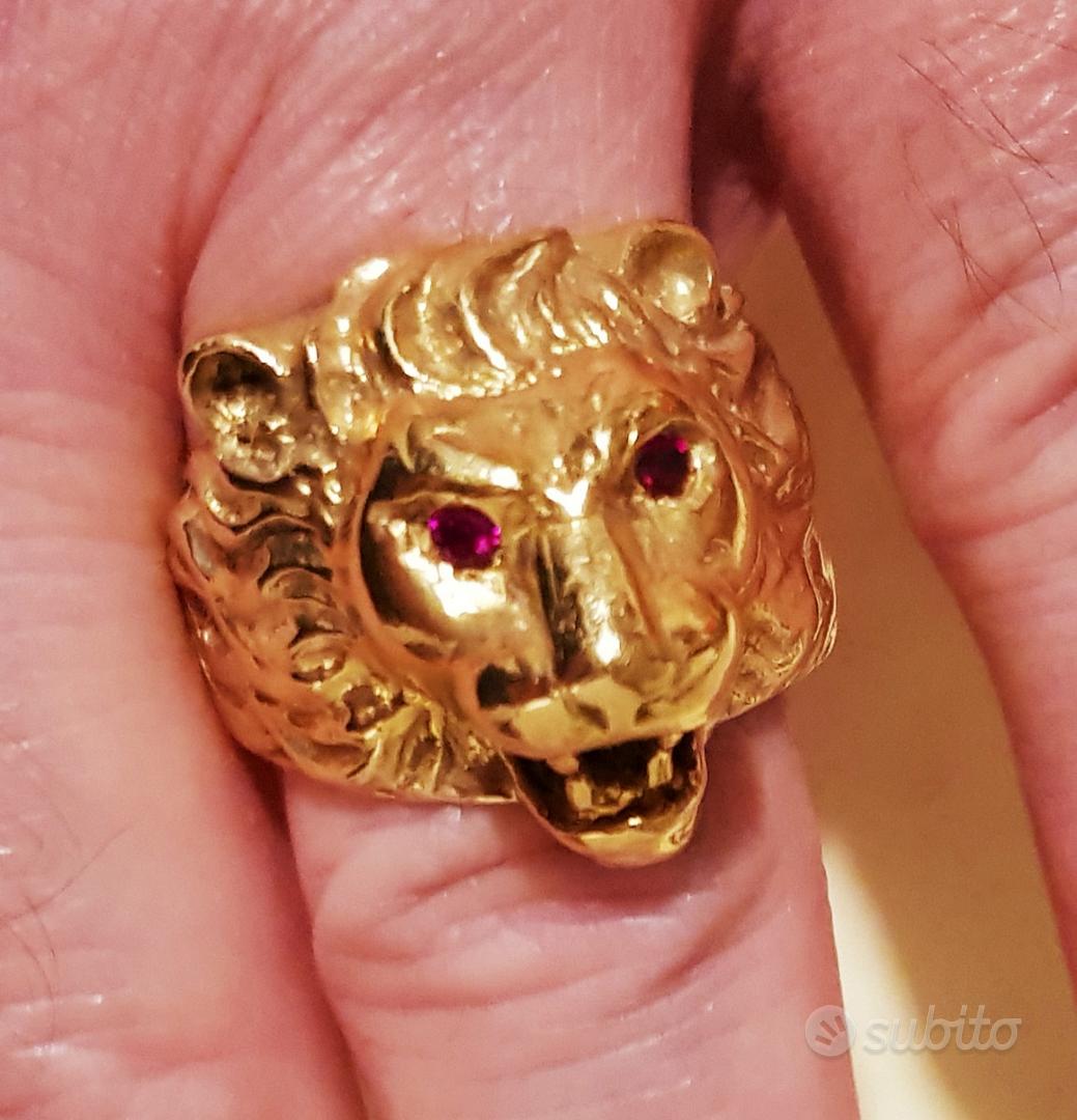 Anillo Rostro Cristo Circones Blancos Oro Amarillo 18k, 48% OFF