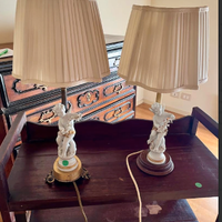 PREGIATAcoppiaLAMPADEporcellanaDECOROputtoPRIMI900