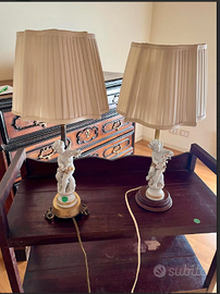 PREGIATAcoppiaLAMPADEporcellanaDECOROputtoPRIMI900